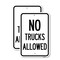 Signmission Parking Lot Sign No Trucks Allowed, 12'' X 18'' 2 Signs, Heavy Gauge Aluminum, 2PK A-1218-2PACK-23419 - alternate 1