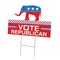 Signmission Vote Republican Die Cut Yard & Stake outdoor plastic coroplast window, C-DC-1824 Vote Republican C-DC-1824 Vote Republican - alternate 1
