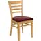 Flash Furniture Hercules Restaurant Chair, Wood Back, 17-1/4 in W 20" L 33-3/4" H XU-DGW0005LAD-NAT-BURV-GG - alternate 1