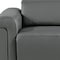 Homeroots 65in Dark Gray and Black Italian Leather Power Reclining Loveseat 720492 - alternate 5