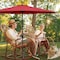 Simple Deluxe 9' Patio Umbrella Replacement Canopy Outdoor Table Market Yard Umbrella Replacement Top Cover with LGBRLACANOPY9RED - alternate 6