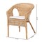 Bali & Pari Abbey Modern Bohemian Natural Rattan Dining Chair 248-14054-ZORO - alternate 9