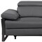 Homeroots 77in Dark Gray and Black Italian Leather Power Reclining Loveseat 720500 - alternate 7