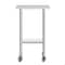 Flash Furniture Reese 24x18 Portable Work Table, SS Top Shelf, Galvanized Steel Undershelf, 4 Casters w/2 Locking NH-WT-2418-CAS-GG - alternate 3