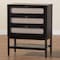 Baxton Studio Shirin Mid-Century Beige Fabric and Black Wood 3-Drawer Chest 255-14150-ZORO - alternate 7