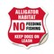 Signmission Alligator Warning Shield Sign Alligator, 18 Inch X 18 Inch, Vinyl Decal SHI-D-18-357 - alternate 1
