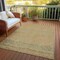 Homeroots 8' X 10' Beige And Taupe Striped Washable Indoor Outdoor Area Rug 615653 - alternate 6