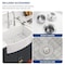 Wrightmaster 30 in. Curved Apron-Front Single Bowl White Ceramic Kitchen Sink w/Bottom Grids and Basket Strainer ZOR-AW301910DS - alternate 5