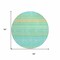 Homeroots 8' Aqua Green And Yellow Round Striped Washable Indoor Outdoor Area Rug 614793 - alternate 7
