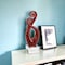 Homeroots 13" Clear Burgundy and Black Murano Glass Modern Abstract Tabletop Sculpture 376075 - alternate 6