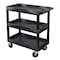 Luxor Tub Shelf Cart, High Density Polyethylene (Shelf)/Polyvinyl Chloride (Leg), 500 lb Load Capacity EC111HD-B - alternate 15