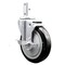 Service Caster 5 Inch Black Polyurethane Wheel Swivel 3/4 Inch Square Stem Caster with Brake SCC-SQ20S514-PPUB-BLK-TLB-34 - alternate 1