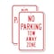 Signmission No Parking Tow Away Zone, 12'' X 18'' 2 Signs, Heavy Gauge Aluminum, 2PK A-1218-2PACK-2966 - alternate 1