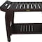Homeroots 23" X 30" Dark Brown Solid Wood Shower Bench 383316 - alternate 3