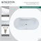 Kingston Brass 55" Acrylic Oval Double Ended Freestanding Tub with Drain, Glossy White/Antique Brass VT7DE552823C423 - alternate 3
