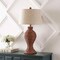 Jonathan Y Elicia 31" Coastal Cottage Water Hyacinth Weave LED Table Lamp, Dark Brown JYL1015B - alternate 7