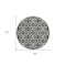Homeroots 8' Black And Ivory Round Geometric Washable Indoor Outdoor Area Rug 594835 - alternate 6