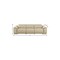 Homeroots 107" Beige Italian Leather Reclining Metal USB Sofa 720283 - alternate 7