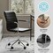 Martha Stewart Taytum Upholstered Office Chair in Black/Polished Nickel CH-142370-BK-MS - alternate 9