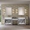 James Martin Vanities Bellshire 96" Dual Vanity Set w/24" Make-Up Counter, Bright White w/3 cm Victorian Silver Silestone 660-VMC96-BW-3VSL - alternate 5