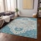 Homeroots 9' X 12' Teal Blue Green And Ivory Oriental Washable Indoor Outdoor Area Rug 596648 - alternate 8