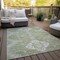 Homeroots 10' X 14' Artichoke Green Beige And Ivory Medallion Washable Indoor Outdoor Area Rug 589025 - alternate 6