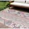 Homeroots 8' X 10' Pink Gray And Ivory Aztec Washable Indoor Outdoor Area Rug 598493 - alternate 1