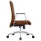 Leisuremod Aleen Office Chair in Upholstered Leather and Iron Frame with Swivel and Tilt, Dark Brown AO19DBRL - alternate 6