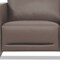 Homeroots 83" Taupe Leather Sofa With Black Legs 491285 - alternate 3
