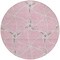 Homeroots 8' Pink And Ivory Round Geometric Washable Indoor Outdoor Area Rug 612889 - alternate 8
