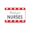 Signmission Public Safety, 10" Height, Peel And Stick Wall Graphic, 14" x 10", Thank You Nurses 3 OS-NS-RD-1014-25423 - alternate 1