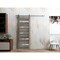Sartodoors Sturdy Barn Door 18 x 80in, Nebraska Grey W/ Frosted Glass, SS 6.6FT Rail Hangers Heavy Set QUADRO4445BD-S-NEB-18 - alternate 1