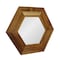 Homeroots 19" Natural Hexagon Solid Wood Framed Accent Mirror 485119 - alternate 4