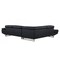 Homeroots Black Faux Leather L Shaped Two Piece Corner Sectional 366223 - alternate 8