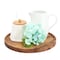 Megachef 10 Inch Acacia Wood Lazy Susan Tray 750122145M - alternate 1