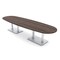 Skutchi Designs Boval Conference Table With Power, 48 in W, 120 in L, Brown HAR-BOVL-48X120-DOU-H3041-NA - alternate 1