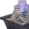 Homeroots 8" Clear Polyresin Ice Design Tabletop Fountain With LED 468297 - alternate 4