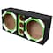 Deejay Led Two 12-in Woofers plus Three Tweeters VINYL GREEN Empty Chuchera Speaker Enclosure D12T3VYGREEN - alternate 1