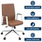 Leisuremod Aleen Office Chair in Upholstered Leather and Iron Frame with Swivel and Tilt, Dark Brown AO19DBRL - alternate 7