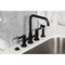 Kingston Brass Bridge Kitchen Faucet with Brass Sprayer, Matte Black KS8280CTLBS - alternate 5