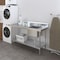 Amgood 60 in. x 24 in. Stainless Steel Work Table with Built-in Right Prep Sink and Faucet WTWTPS-2460-R-F-Z - alternate 7