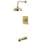 Kingston Brass Single-Handle Pressure Balanced Tub and Shower Faucet, Brushed Brass KB6347AX - alternate 1