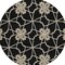 Homeroots 8' Black And Ivory Round Geometric Washable Indoor Outdoor Area Rug 613406 - alternate 4