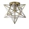 Jonathan Y Stella 12" Moravian Star Metal/Clear Glass LED Flush Mount, Gold/Clear JYL9035B - alternate 6
