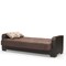 Homeroots 87" Brown Microfiber And Faux Leather Sleeper Sofa And Toss Pillows 607172 - alternate 5