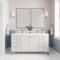 James Martin Vanities Chicago 60 in Double Vanity, Glossy White, w/ Single Hole 3CM White Zeus Silestone Top & Backsplash 503-V60D-GW-1WZ - alternate 6