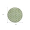 Homeroots 8' Green And Ivory Round Geometric Washable Indoor Outdoor Area Rug 583344 - alternate 6