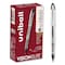 Uni-Ball VISION ELITE Rollerball Pen, Stick, Bold 0.8 mm, Black Ink, White/Black/Clear Barrel, 12PK 61231 - alternate 1