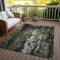 Homeroots 8' X 10' Charcoal And Black Abstract Washable Indoor Outdoor Area Rug 603164 - alternate 6