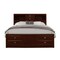 Homeroots Merlot Solid Wood Queen Bed Frame With Eight Drawers 383805 - alternate 4